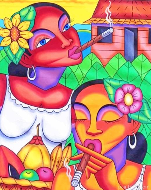 Women Smoking Painting By Numbers Kits