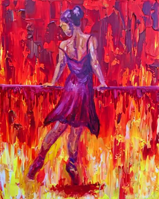 Ballerina Dancing In The Fire Painting By Numbers Kits