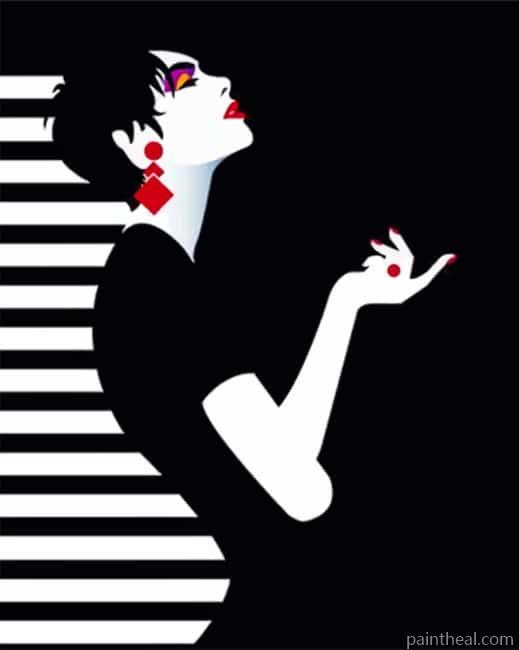 Classy Woman Illustration Painting By Numbers Kits