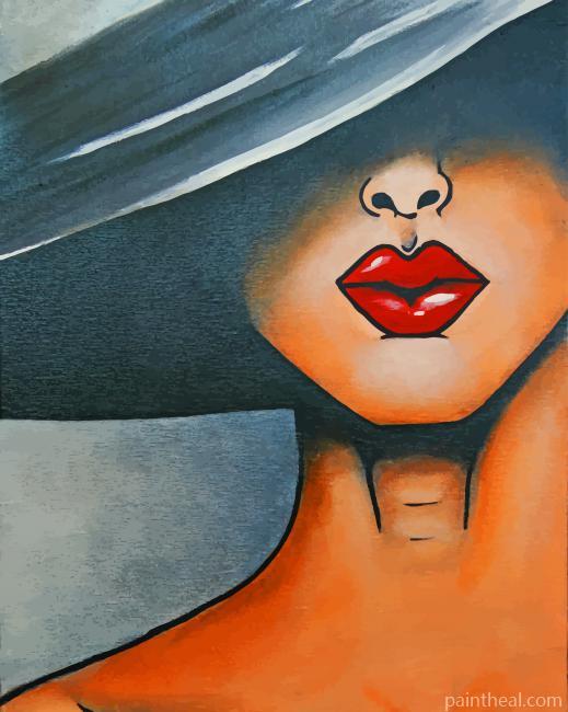 Girl With Red Lips Painting By Numbers Kits