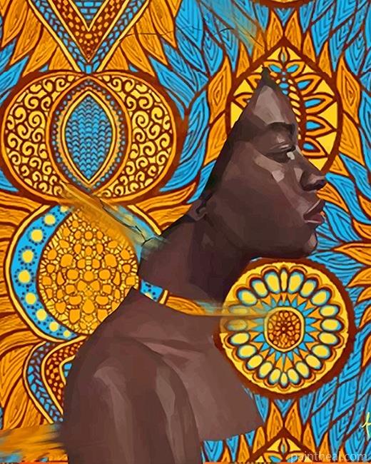 African Woman Art Painting By Numbers Kits