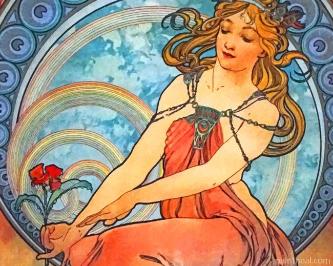 Alphonse Mucha Painting By Numbers Kits