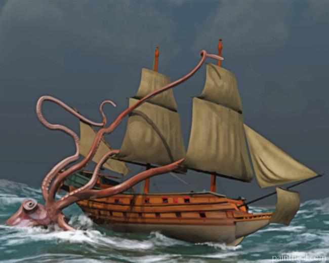 The Dangerous Kraken Painting By Numbers Kits