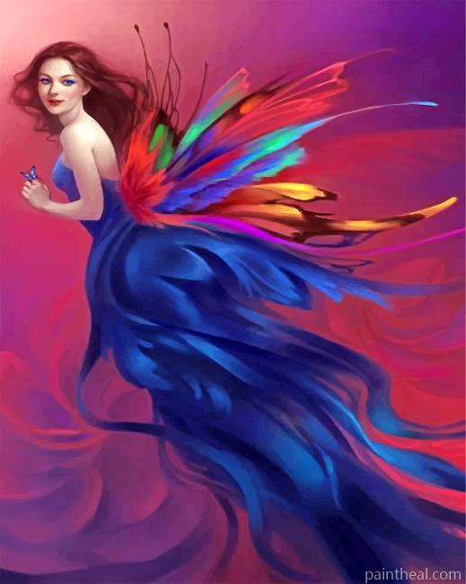 Butterfly Lady Painting By Numbers Kits