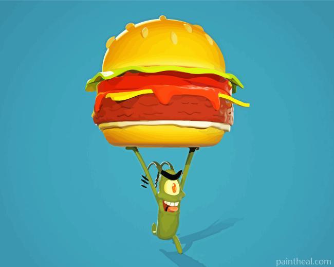 Krabby Patties Diamond Painting Painting By Numbers Kits