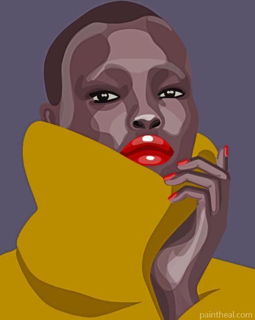 African Woman Portrait Painting By Numbers Kits
