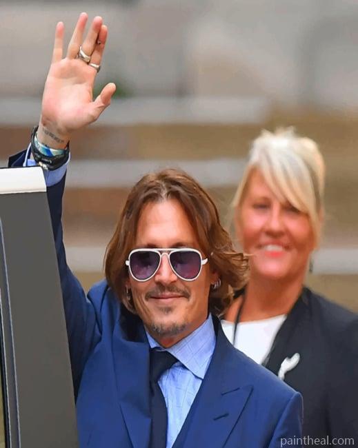 Johnny Depp Waving Painting By Numbers Kits
