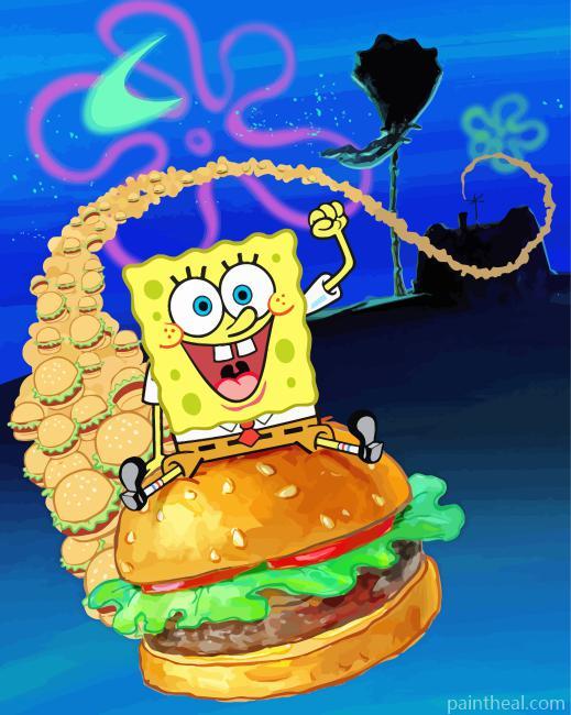 Spongebob Krabby Patties Diamond Painting Painting By Numbers Kits