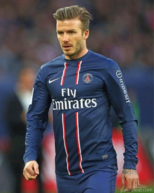 The footballer Player Beckham Painting By Numbers Kits
