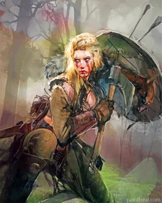 Birka Female Viking Warrior Painting By Numbers Kits