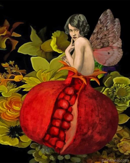 Pomegranate Woman Painting By Numbers Kits