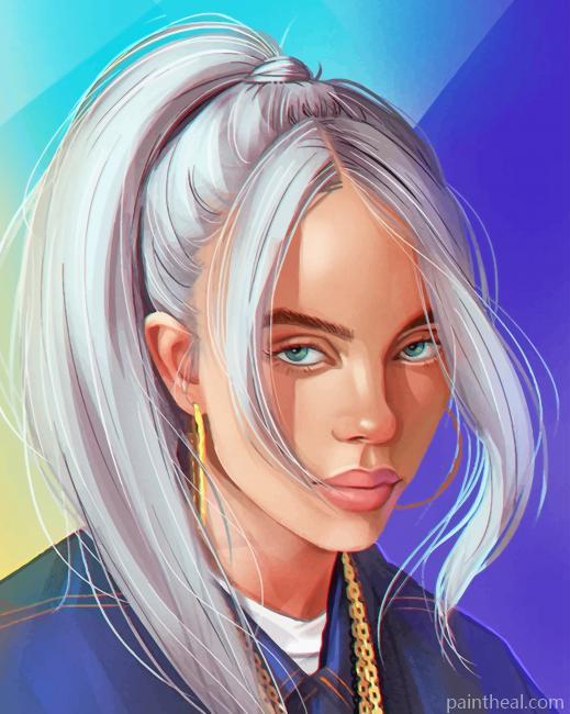 Billie Eilish Grey Hair Painting By Numbers Kits