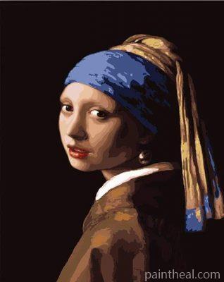 Girl with a Pearl Earring Johannes Vermeer – 5D Diamond Painting Painting By Numbers Kits