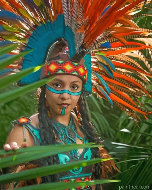Aztec Woman Painting By Numbers Kits