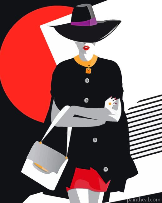 Aesthetic Classy Woman Illustration Painting By Numbers Kits