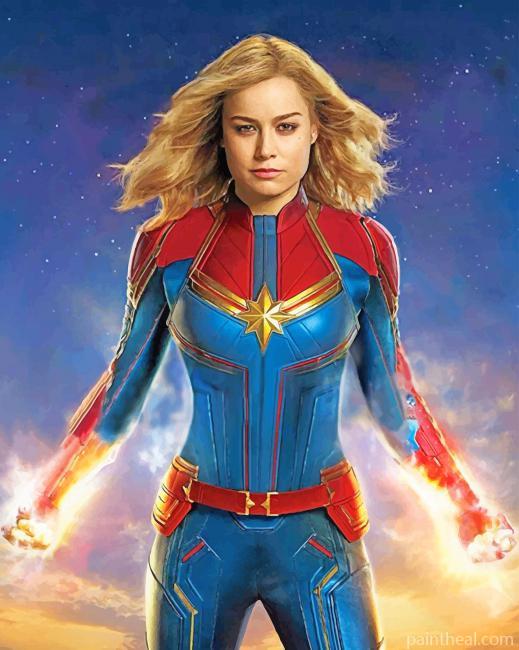 Captain Marvel Woman Painting By Numbers Kits