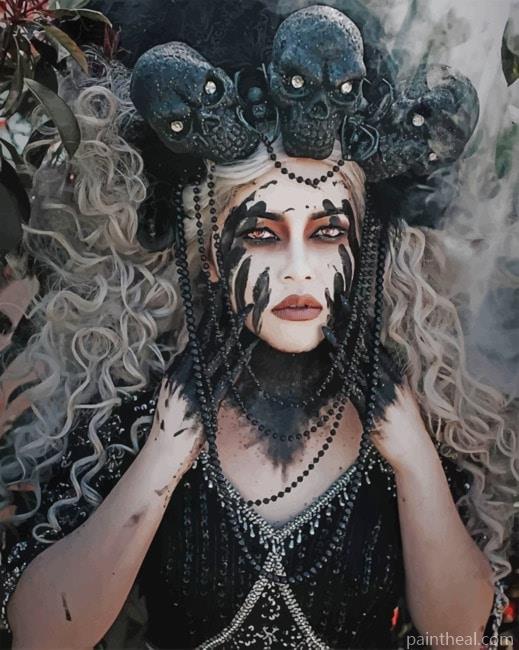 Gothic Lady Painting By Numbers Kits