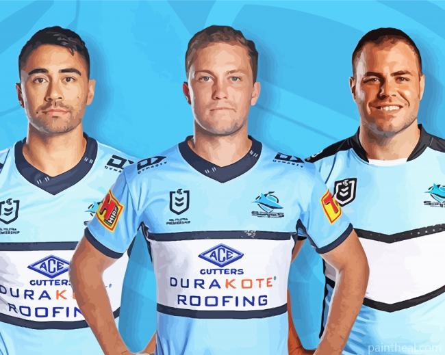 Cronulla Sutherland Sharks Players Painting By Numbers Kits