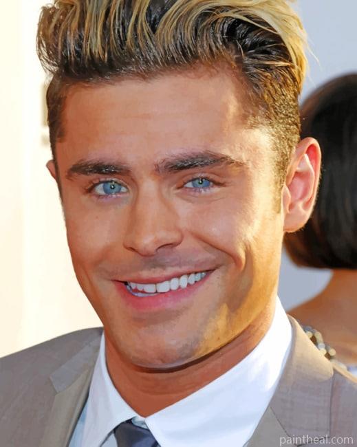 Zac Efron Portrait Painting By Numbers Kits