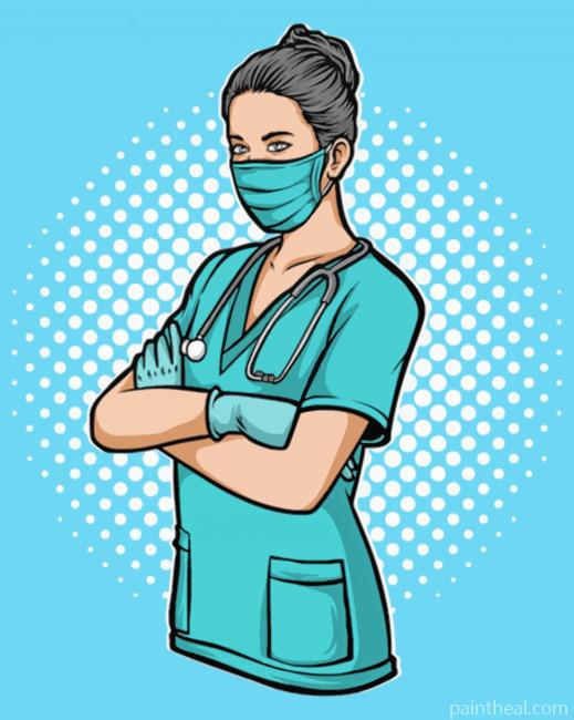 Medical Nurse Illustration Painting By Numbers Kits