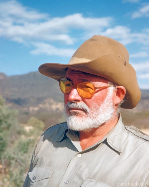 Writer Ernest Hemingway Painting By Numbers Kits