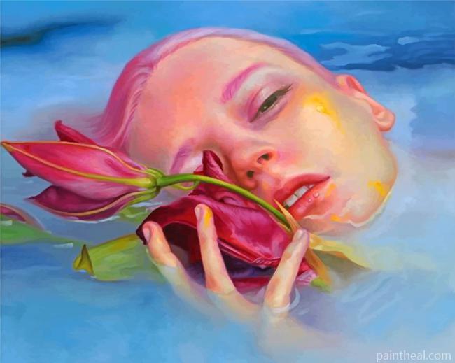 Beautiful Ophelia In The Water Painting By Numbers Kits
