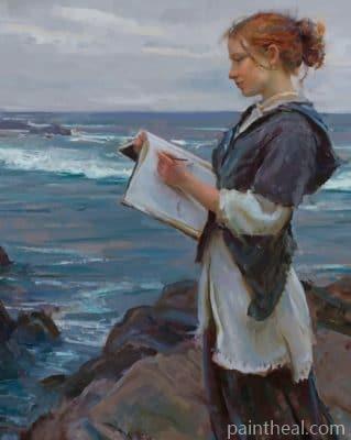 Gorgeous Nerd On The Beach Painting By Numbers Kits