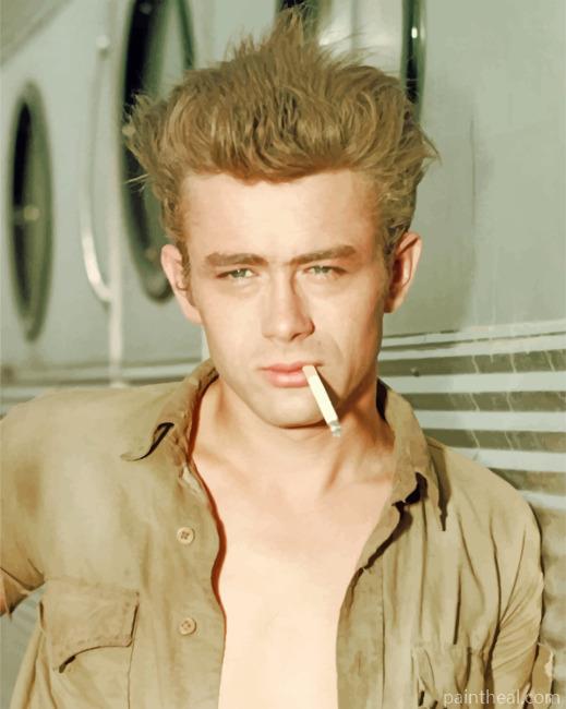 James Dean Smoking Painting By Numbers Kits