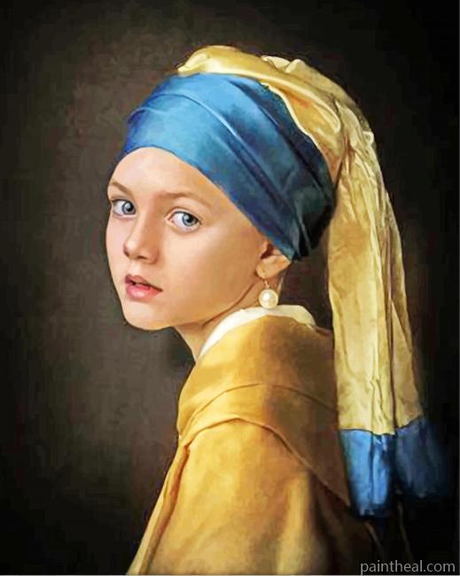 Young Girl With A Pearl Earring Painting By Numbers Kits