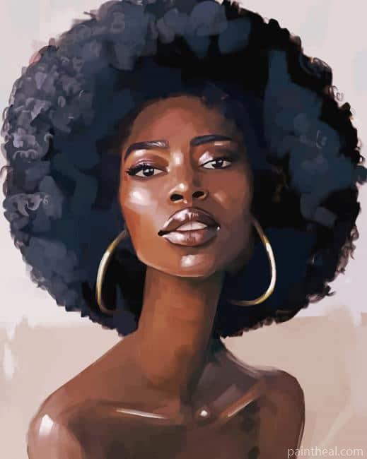 Black Girl Painting By Numbers Kits