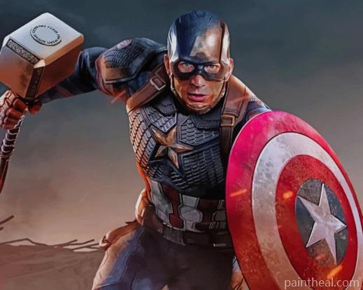 Captain America Hero Painting By Numbers Kits