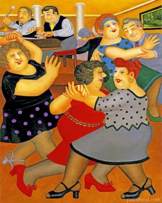 Fat Ladies Dancing Painting By Numbers Kits