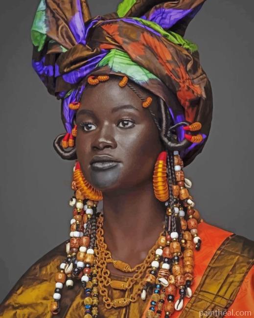 Black Woman Painting By Numbers Kits