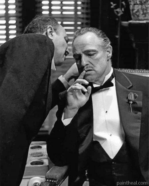 Black And White Godfather Painting By Numbers Kits