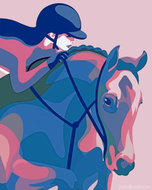 Horse Rider Painting By Numbers Kits