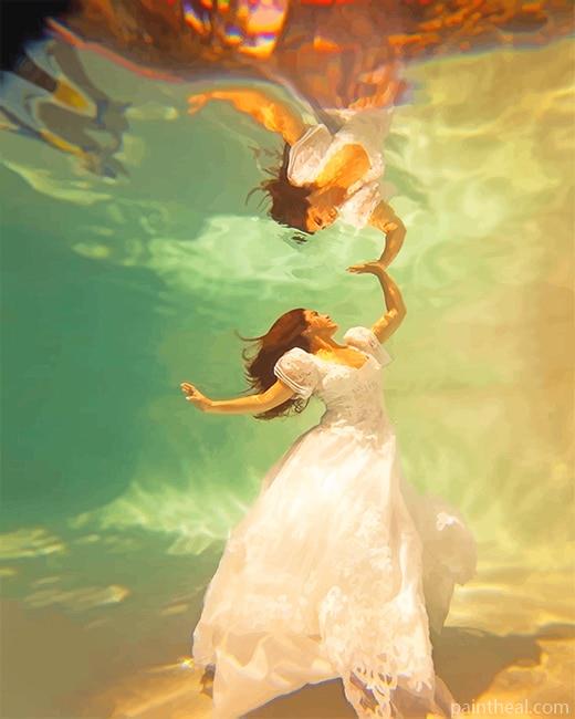 Woman In The Water Painting By Numbers Kits