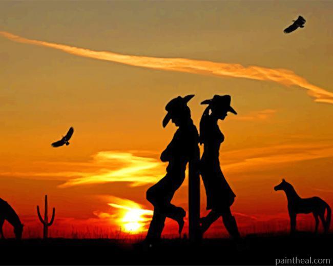 Aesthetic Western Girls Painting By Numbers Kits