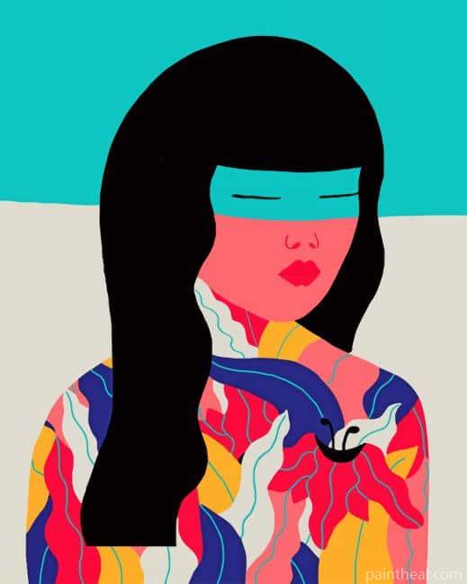 Chinese Girl Illustration Painting By Numbers Kits