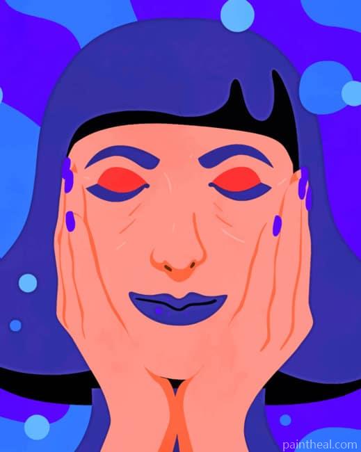 Velvet Girl Illustration Painting By Numbers Kits