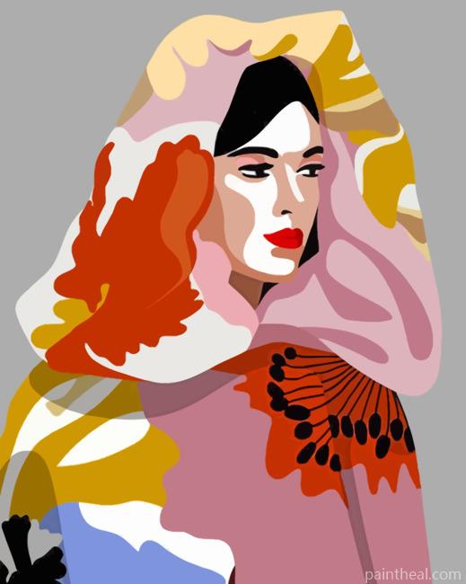 Lady Illustrations Painting By Numbers Kits