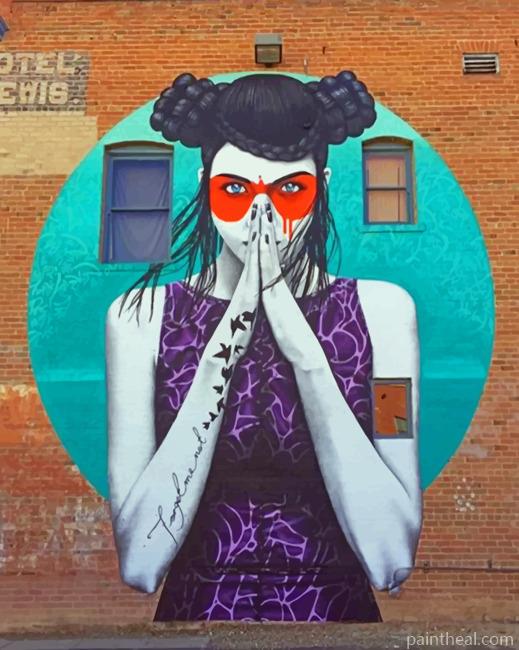 Woman Banksy Painting By Numbers Kits