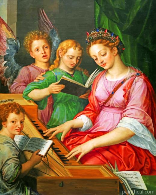 Saint Cecilia Renaissance Painting By Numbers Kits