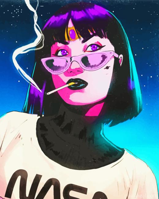 Cyberpunk Art Painting By Numbers Kits