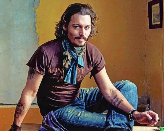 Handsome Johnny Deep Painting By Numbers Kits