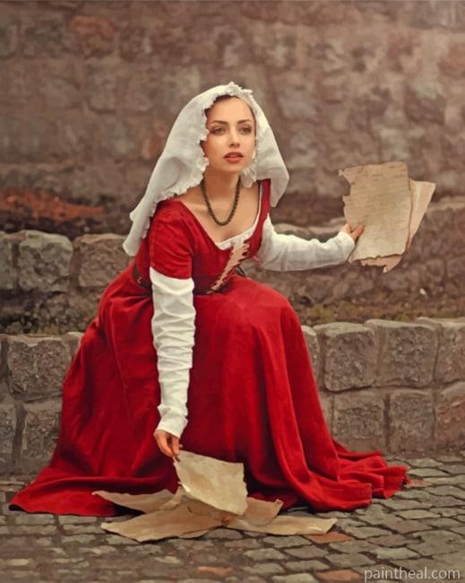 Linen Medieval Kirtle Peasant Painting By Numbers Kits