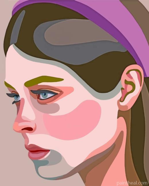 White Girl Illustration Painting By Numbers Kits