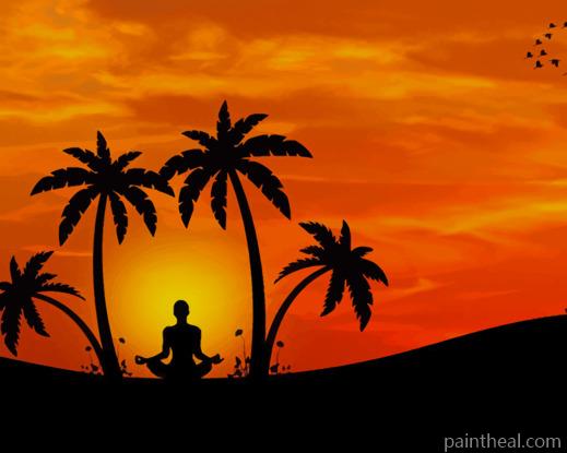 Meditation Yoga Silhouette – 5D Diamond Painting Painting By Numbers Kits