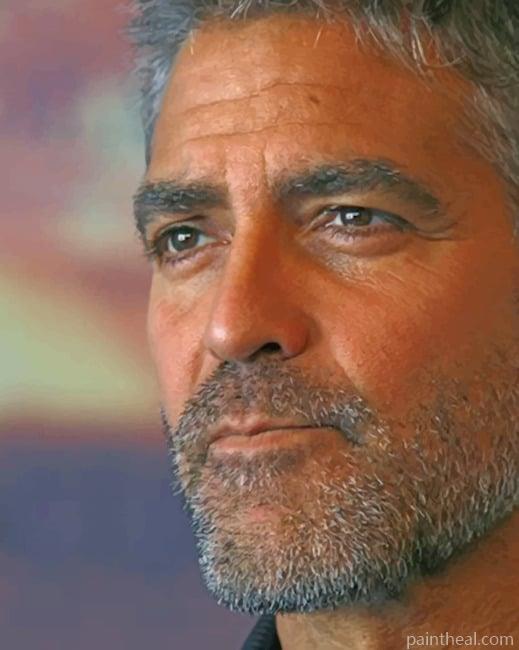 Handsome George Clooney Painting By Numbers Kits