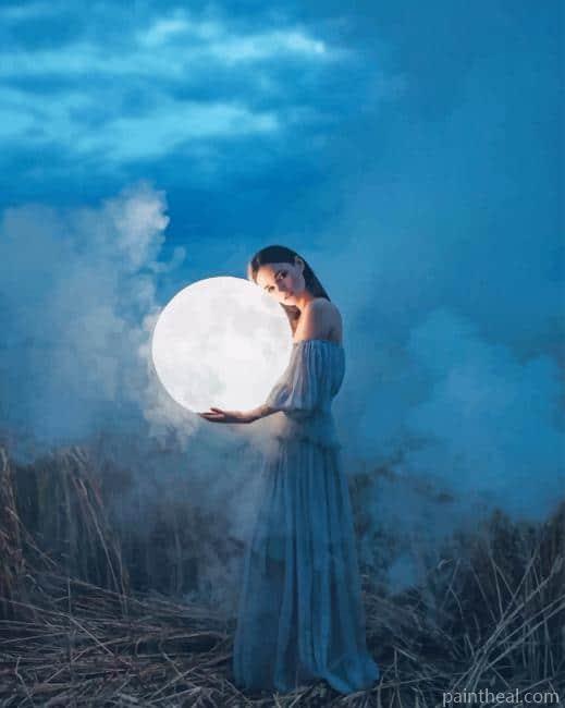 Holding The Moon Painting By Numbers Kits