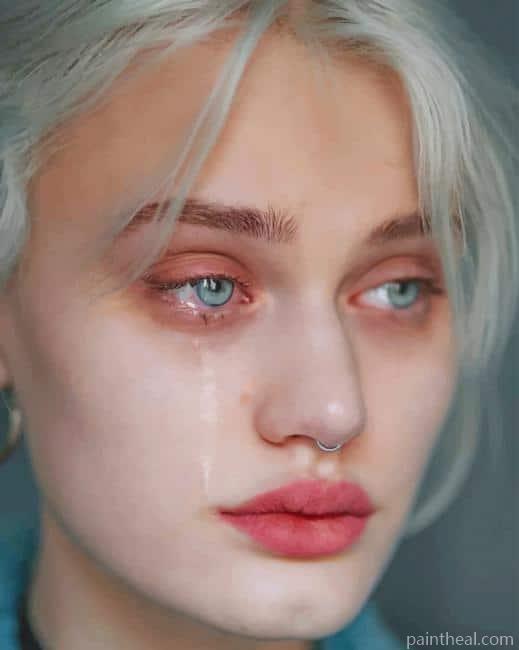 Crying Girl Painting By Numbers Kits